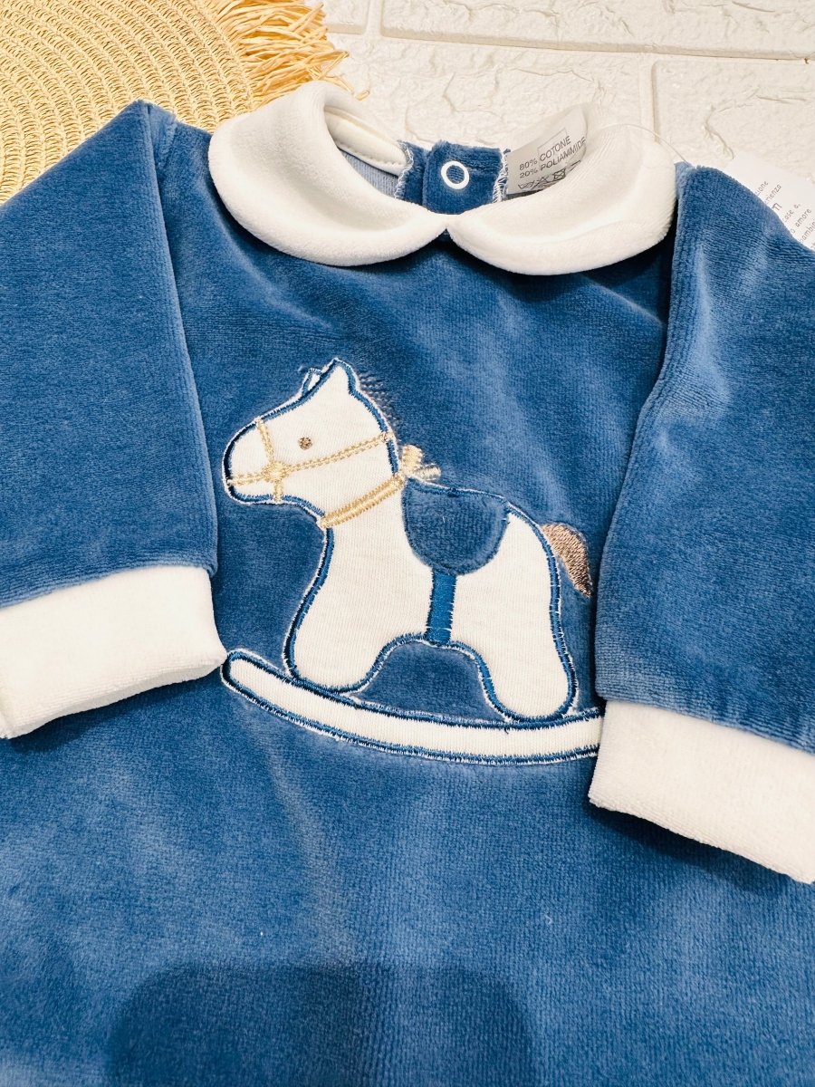 Tutina ciniglia cavallino blu 30412 - Piccole Canaglie - PC24516