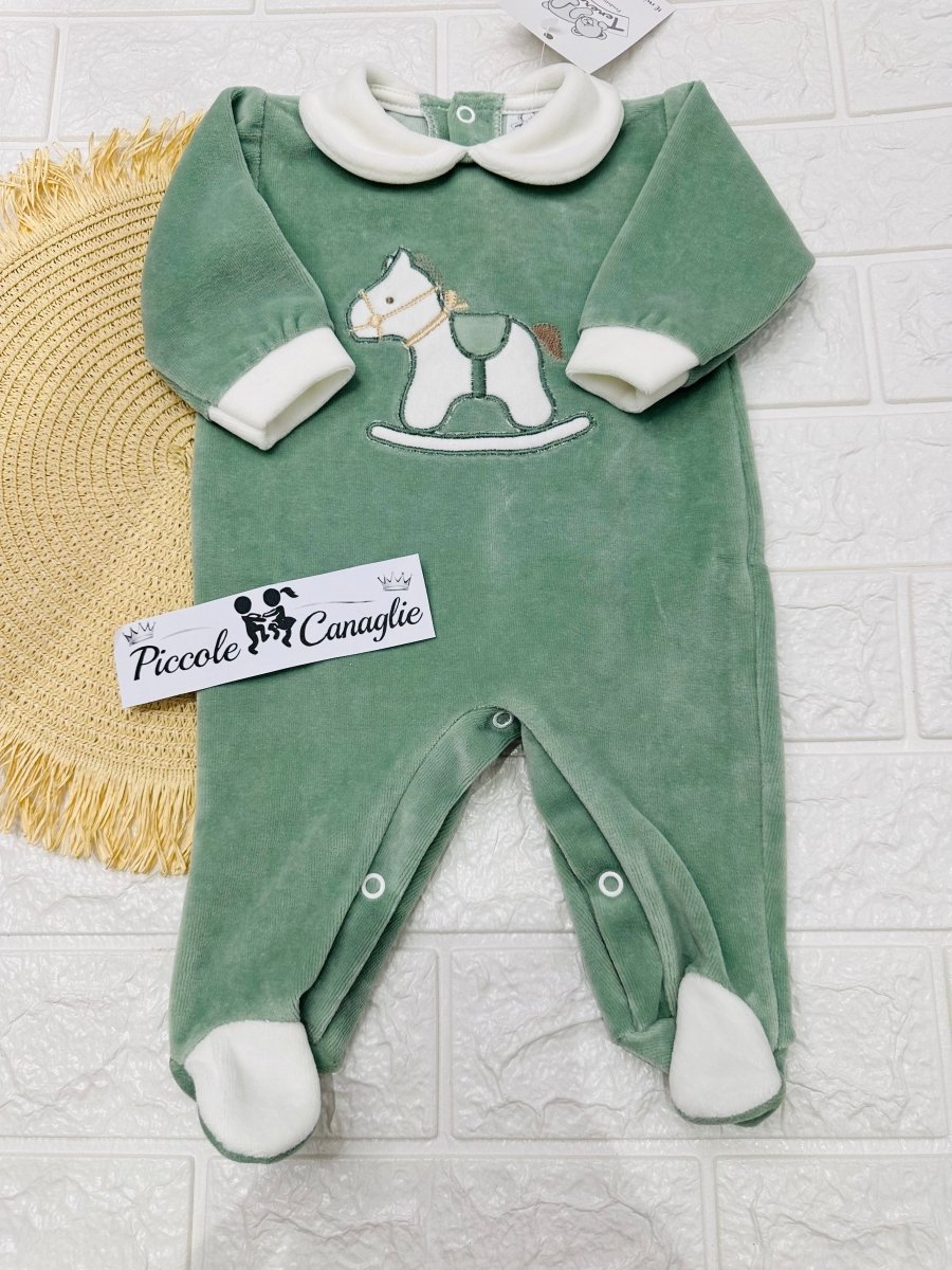 Tutina ciniglia cavallino verde 30512 - Piccole Canaglie - PC29602