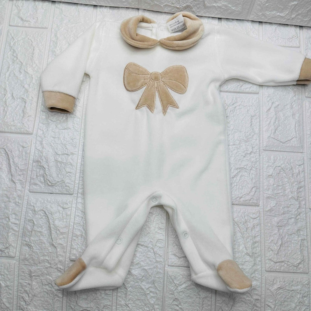 Tutina ciniglia fiocco panna 3041 - Piccole Canaglie - PC20814