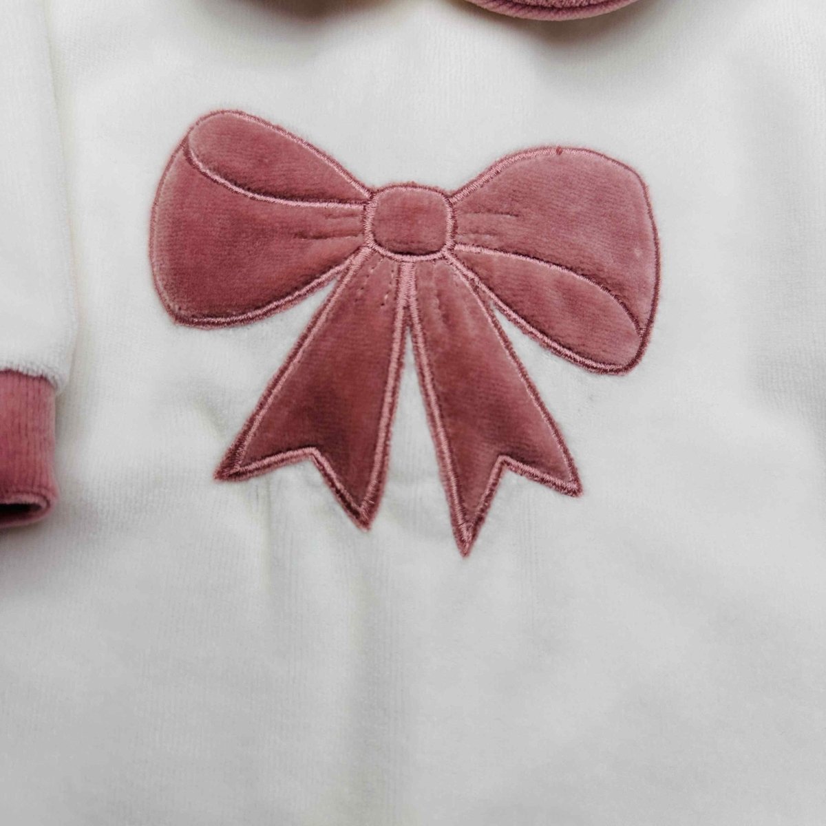 Tutina ciniglia fiocco rosa antico 30413 - Piccole Canaglie - PC20820