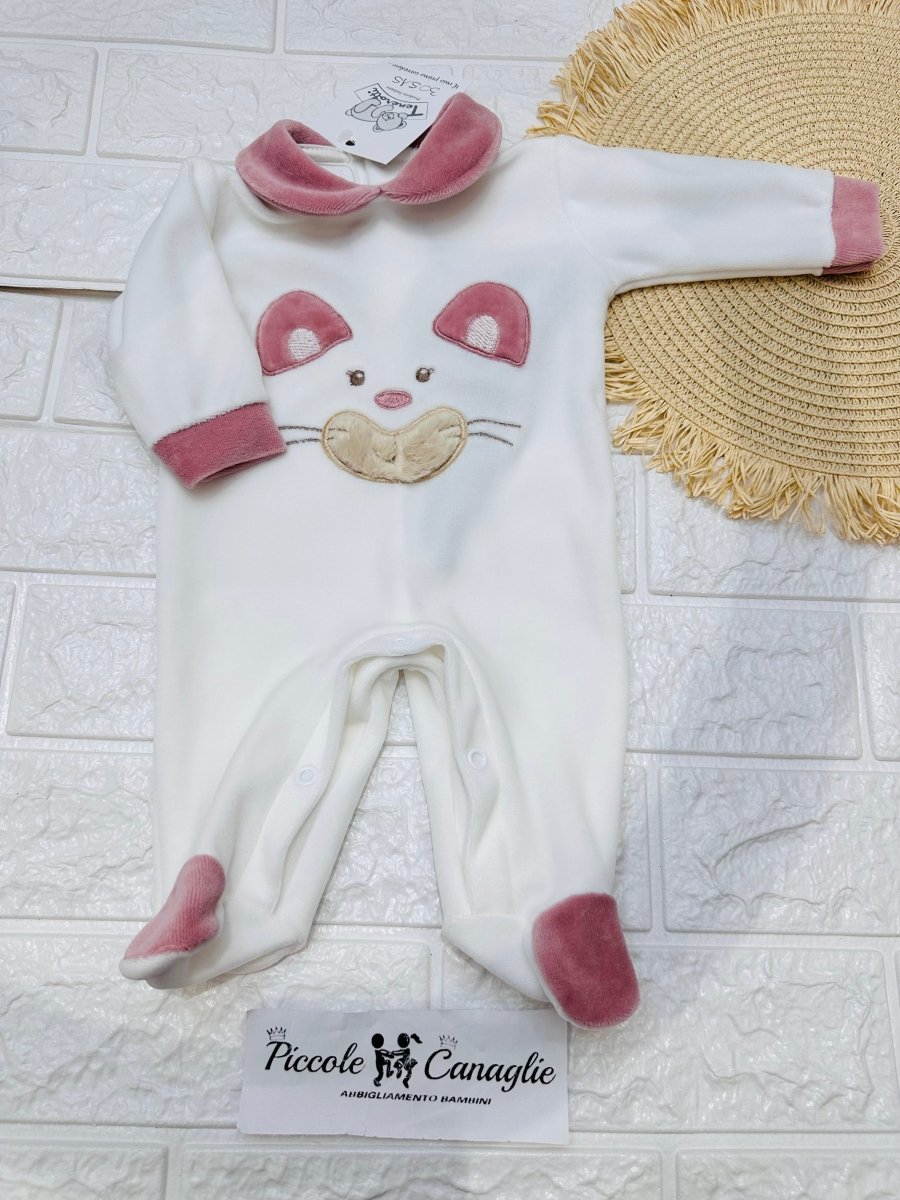 Tutina Ciniglia Gattino Coccoloso Rosa Antico 30515 - Piccole Canaglie - PC29798