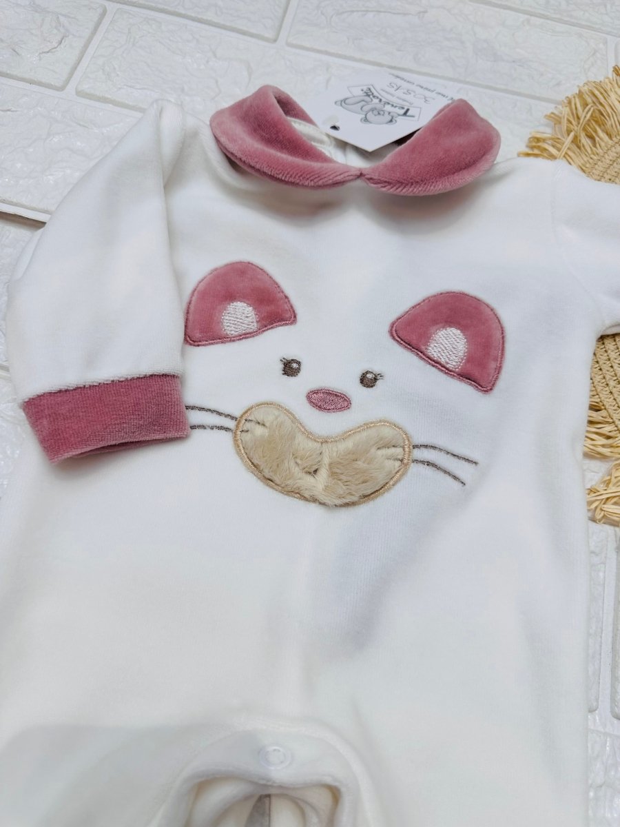 Tutina Ciniglia Gattino Coccoloso Rosa Antico 30515 - Piccole Canaglie - PC29798