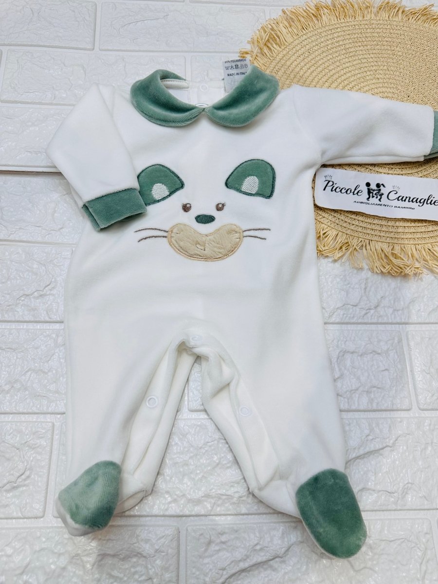 Tutina Ciniglia Gattino Coccoloso Verde 30515 - Piccole Canaglie - PC29801