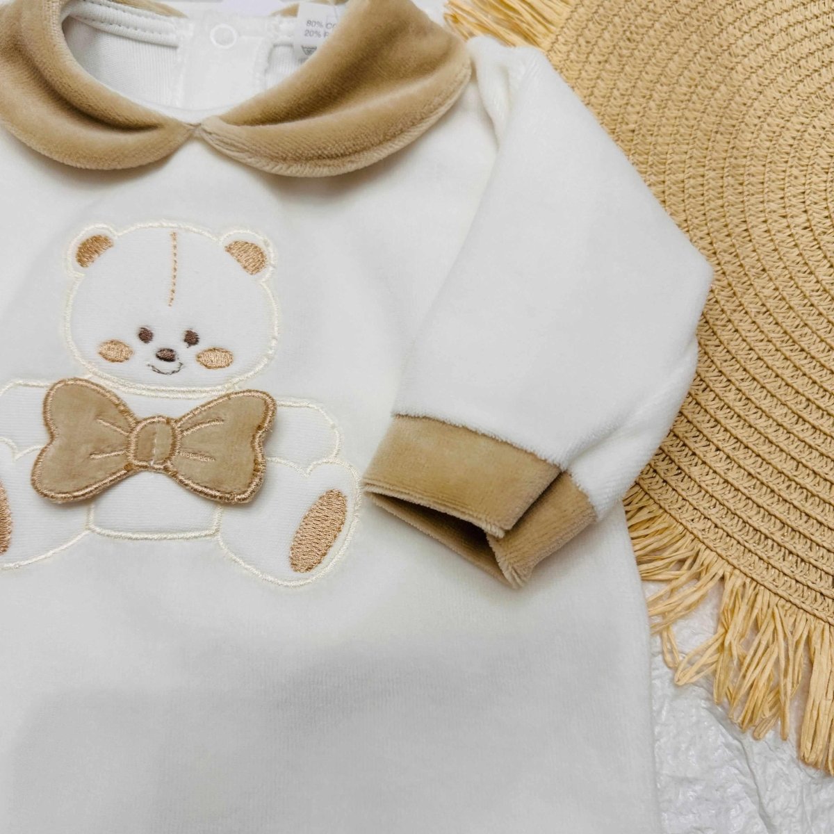 Tutina ciniglia orso bianco beige 30411 - Piccole Canaglie - PC22317