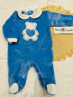 Tutina Ciniglia Orso Cuoricino Azzurro 30509 - Piccole Canaglie - PC29492