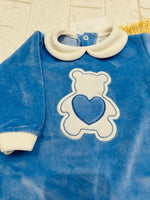 Tutina Ciniglia Orso Cuoricino Azzurro 30509 - Piccole Canaglie - PC29492