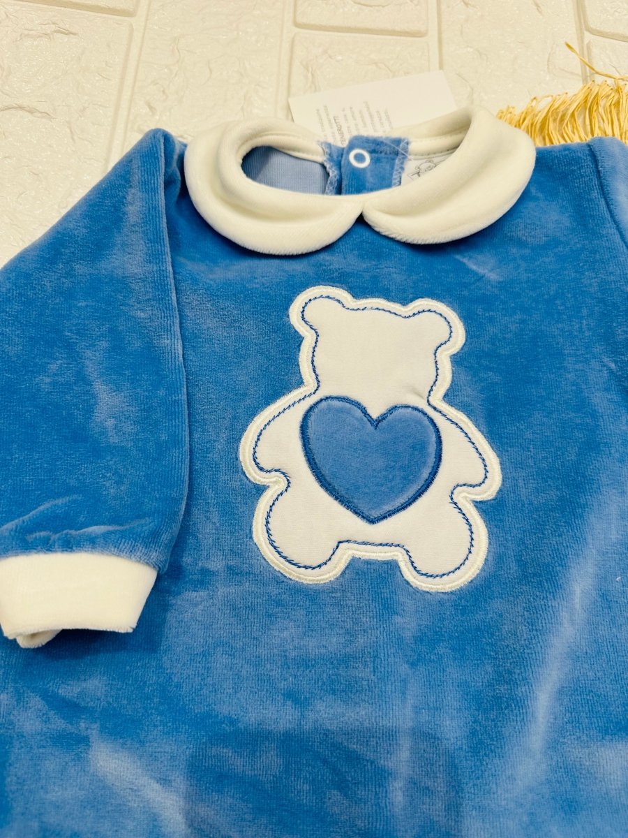 Tutina Ciniglia Orso Cuoricino Azzurro 30509 - Piccole Canaglie - PC29492