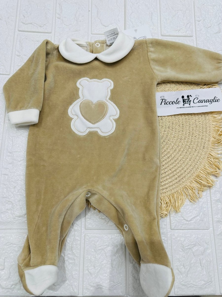 Tutina Ciniglia Orso Cuoricino Beige 30509 - Piccole Canaglie - PC29489
