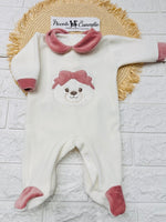 Tutina Ciniglia Orso Fascia Fiocco Rosa Antico 30508 - Piccole Canaglie - PC28605