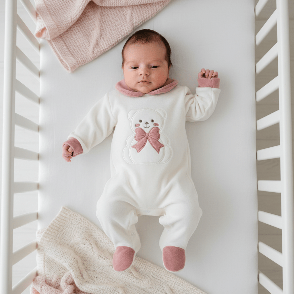 Tutina Ciniglia Orso Fiocco Rosa Antico 30514 - Piccole Canaglie - PC28588
