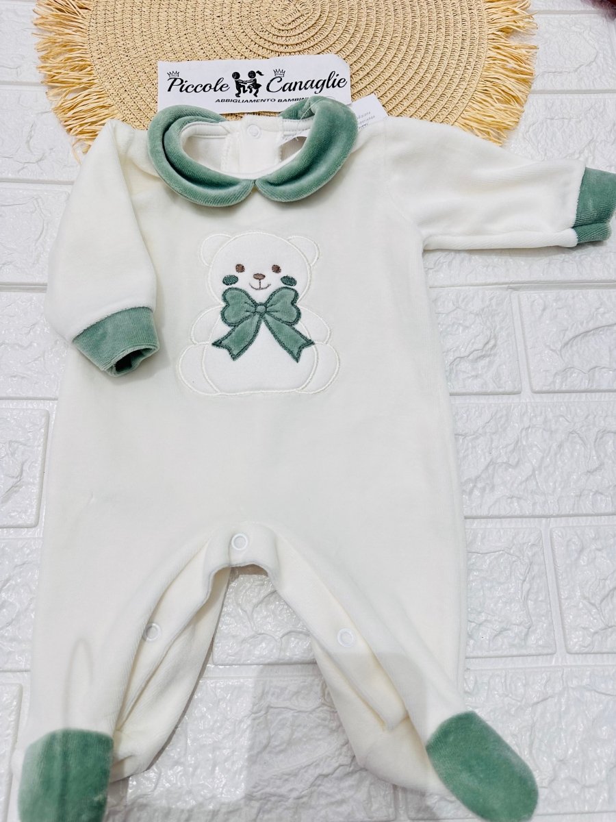 Tutina Ciniglia Orso Fiocco Verde 30514 - Piccole Canaglie - PC28594