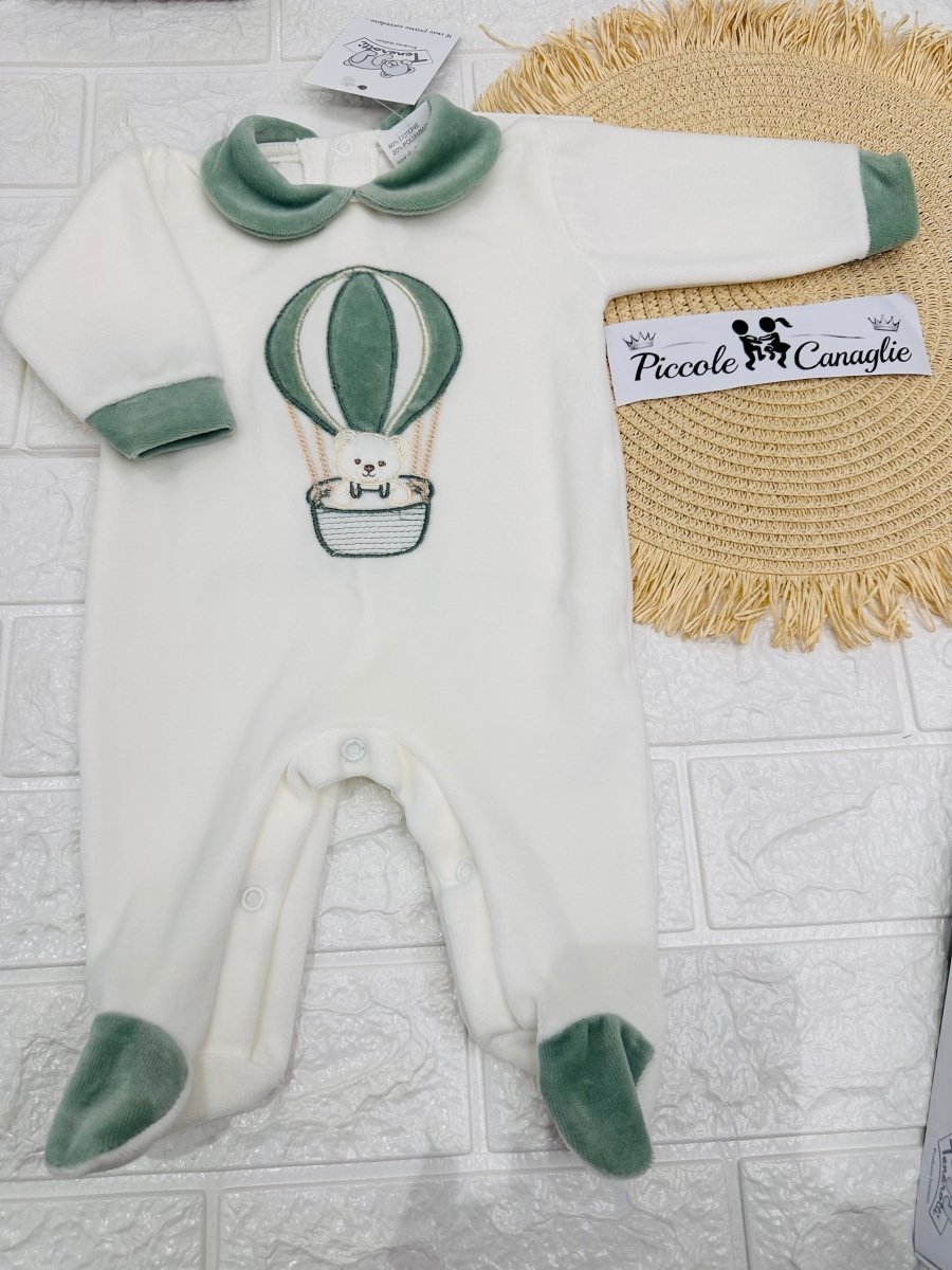 Tutina Ciniglia Orso Mongolfiera Verde 30524 - Piccole Canaglie - PC30035