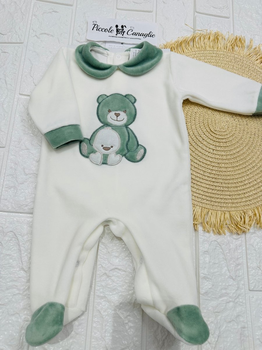 Tutina Ciniglia Orso Paperotto Morbidoso Verde 30504 - Piccole Canaglie - PC29486