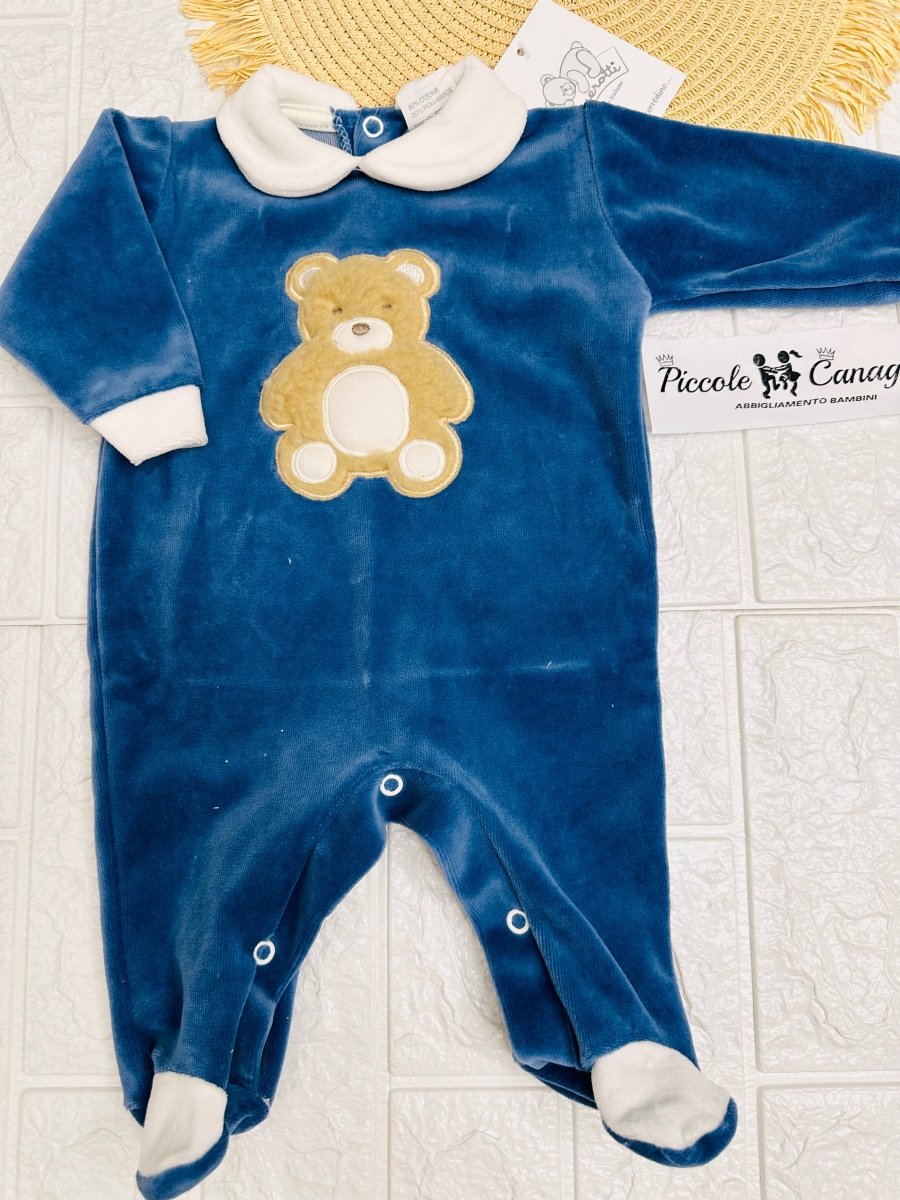 Tutina ciniglia orso Peluche blu 30407 - Piccole Canaglie - PC24032