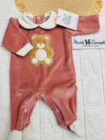 Tutina ciniglia orso Peluche rosa antico 30407 - Piccole Canaglie - PC24035