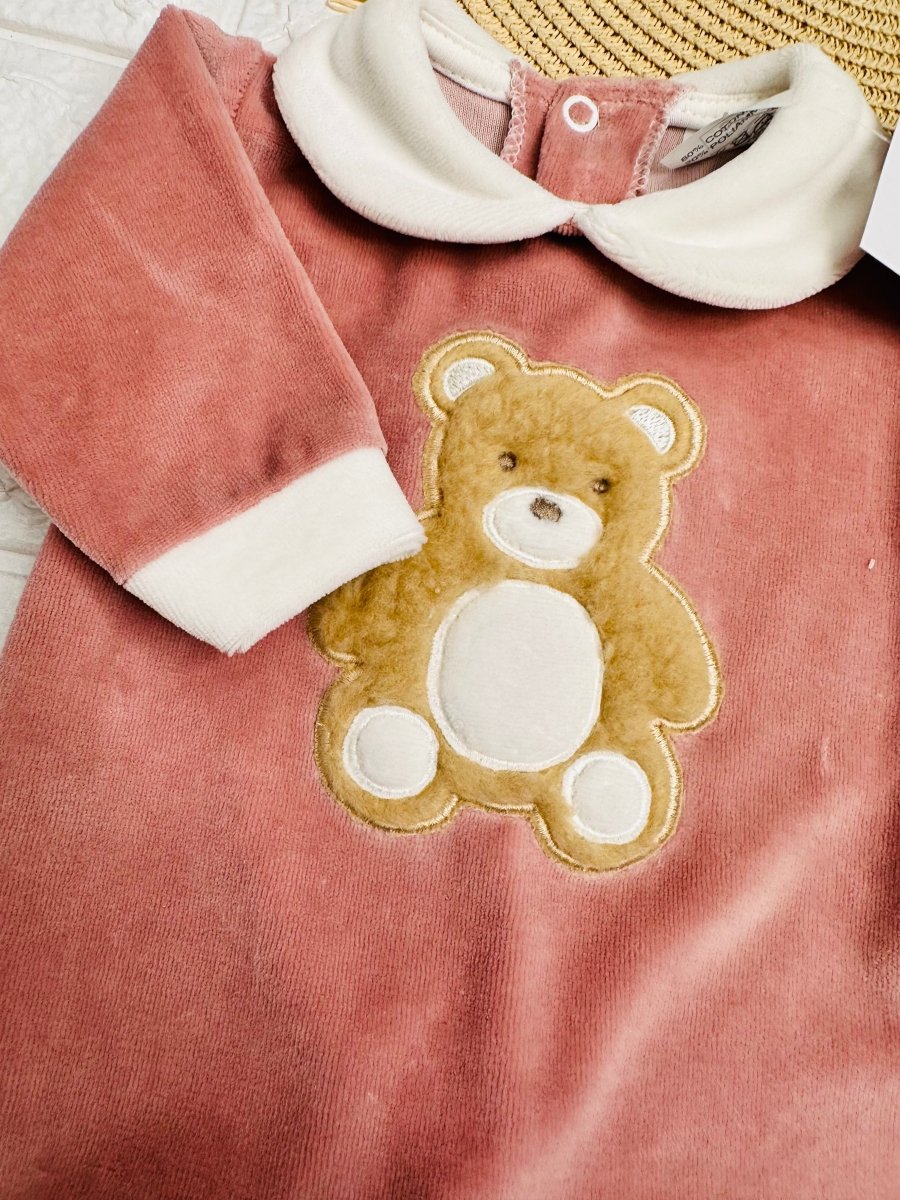 Tutina ciniglia orso Peluche rosa antico 30407 - Piccole Canaglie - PC24035