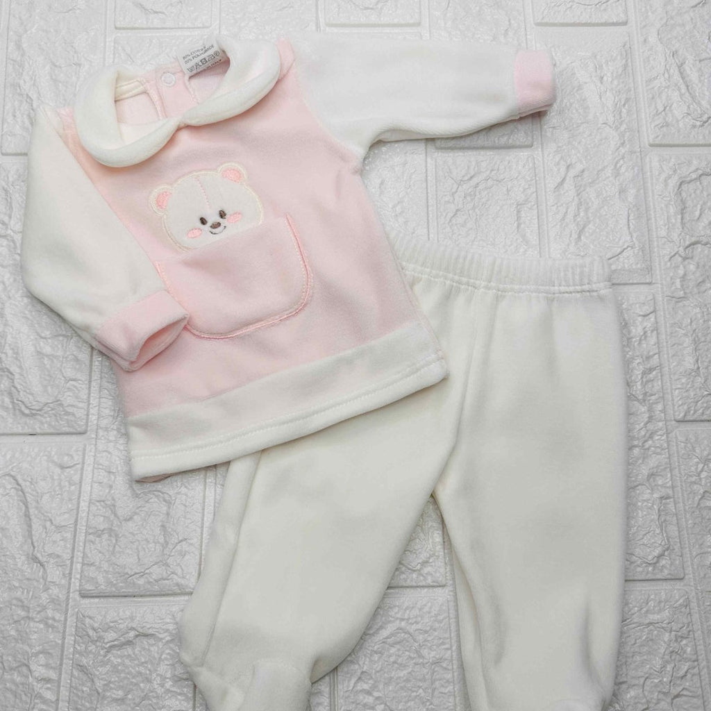 Tutina ciniglia taschino rosa 31406 - Piccole Canaglie - PC20877