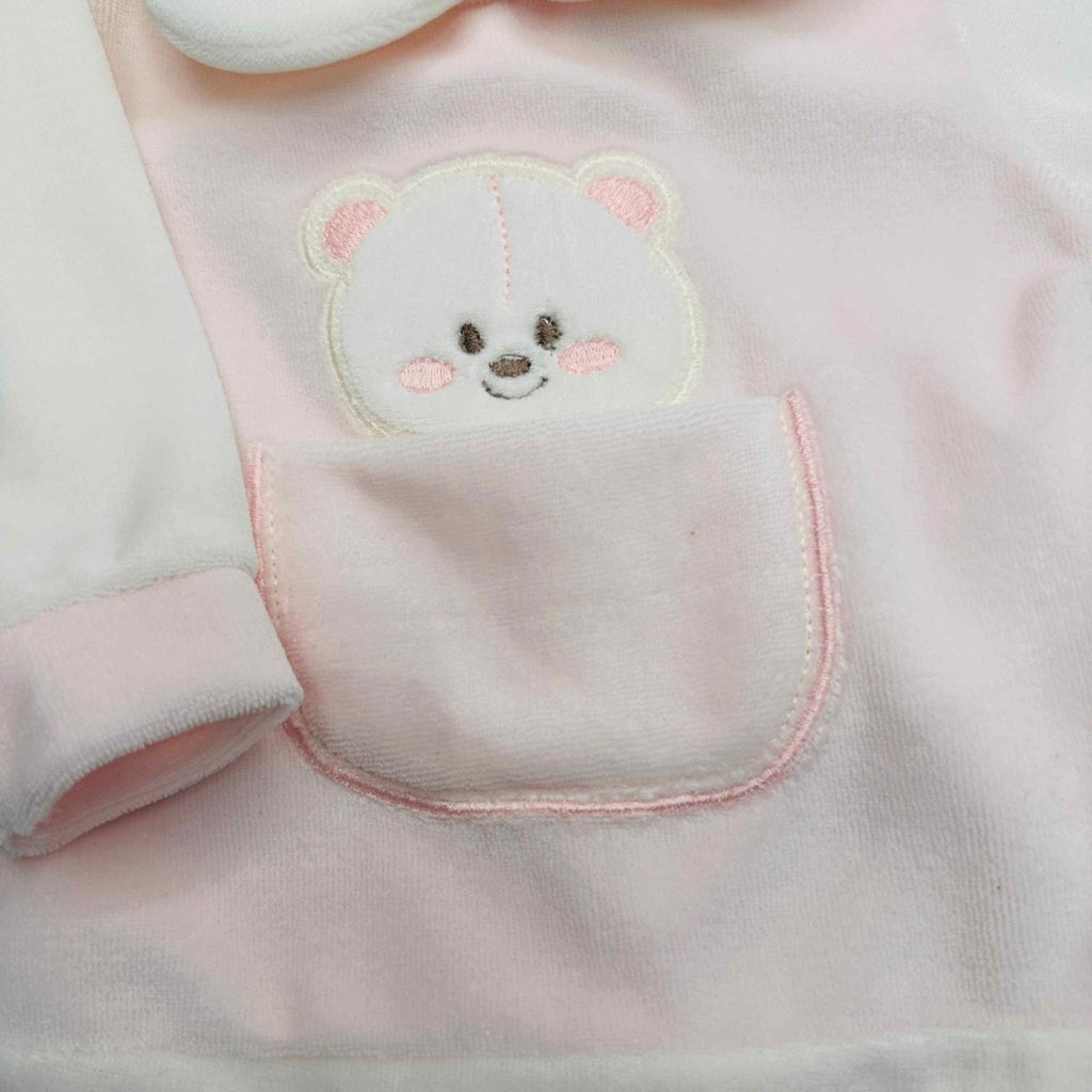 Tutina ciniglia taschino rosa 31406 - Piccole Canaglie - PC20877