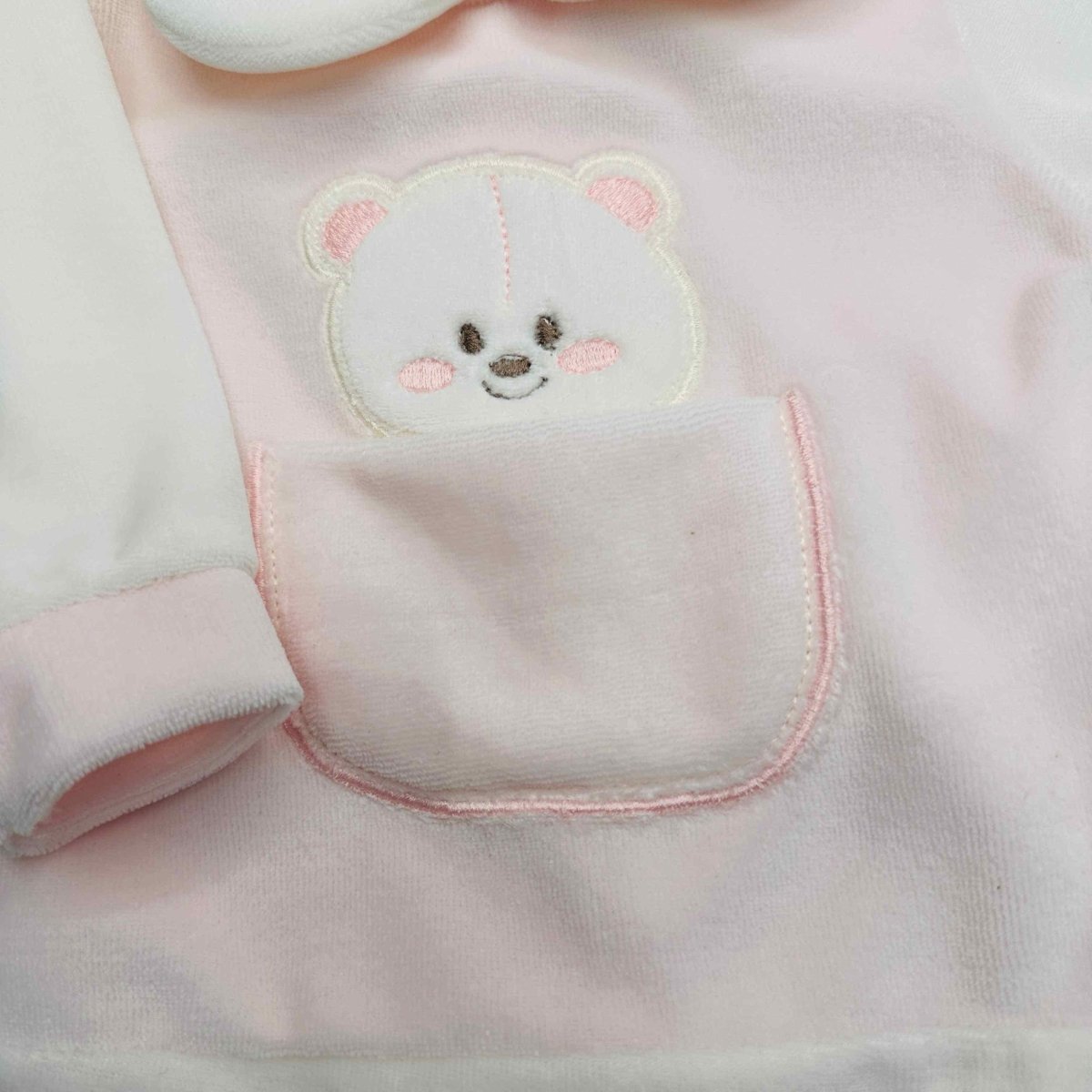 Tutina ciniglia taschino rosa 31406 - Piccole Canaglie - PC20877