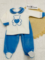 Tutina Completo Ciniglia Azzurro 31509 - Piccole Canaglie - PC29465
