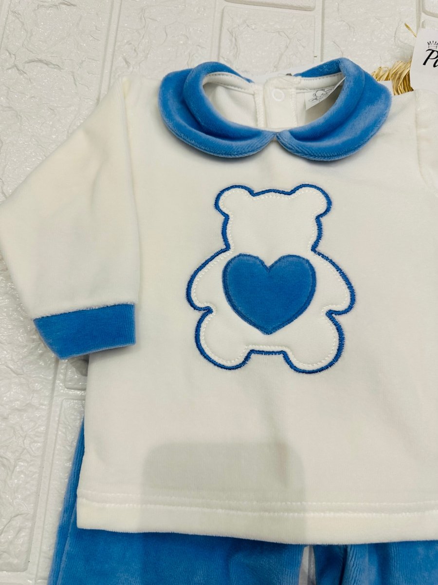 Tutina Completo Ciniglia Azzurro 31509 - Piccole Canaglie - PC29465