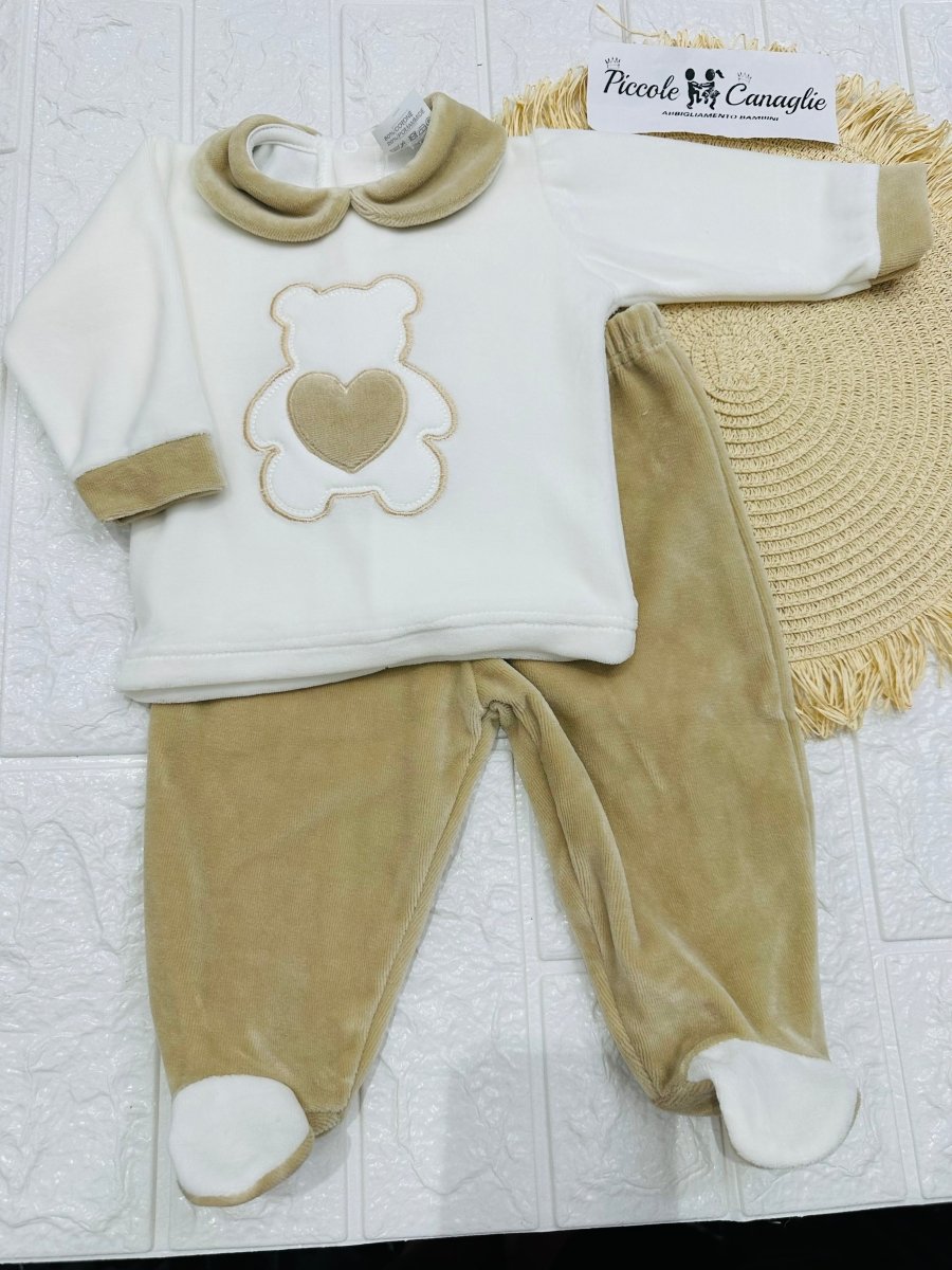 Tutina Completo Ciniglia Beige 31509 - Piccole Canaglie - PC29468