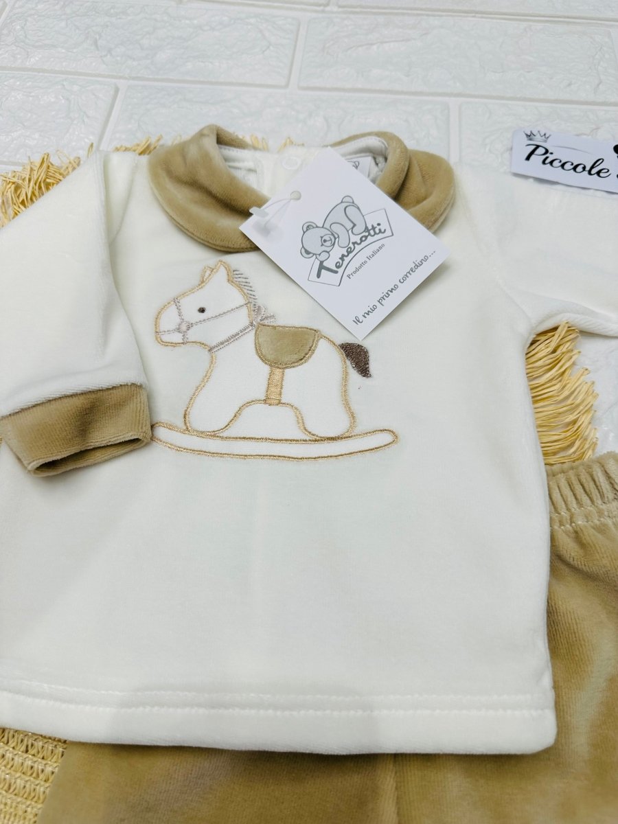 Tutina completo ciniglia cavallino beige 31512 - Piccole Canaglie - PC29593