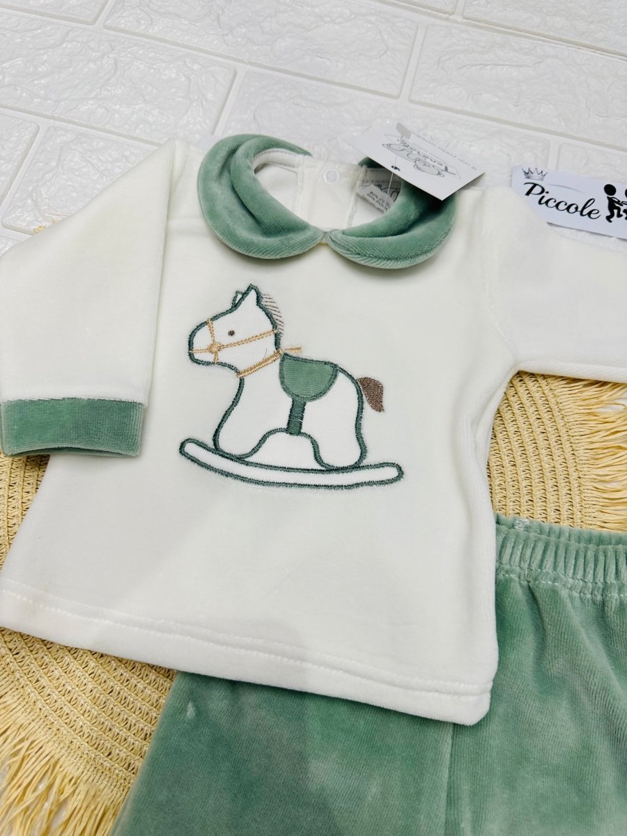 Tutina completo ciniglia cavallino verde 31512 - Piccole Canaglie - PC29596