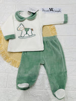 Tutina completo ciniglia cavallino verde 31512 - Piccole Canaglie - PC29596