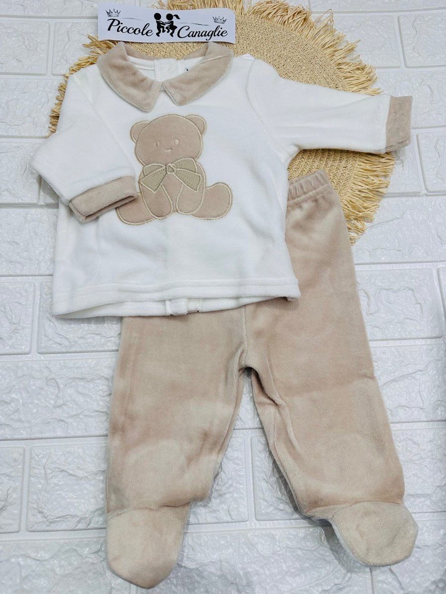 Tutina completo ciniglia Orsetti beige B549/12F - Piccole Canaglie - PC29954