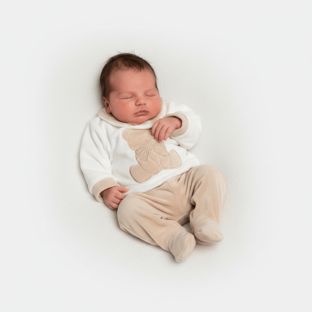 Tutina Completo Ciniglia Orsetti Beige B549/12f - Piccole Canaglie - PC29954