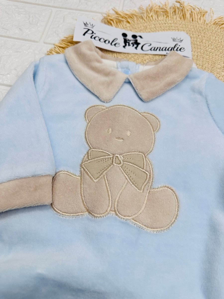 Tutina completo ciniglia Orsetto celeste B549/12M - Piccole Canaglie - PC29951