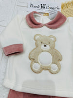 Tutina Completo Ciniglia Orso Morbidoso Lampone 31507 - Piccole Canaglie - PC29504