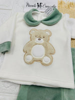 Tutina Completo Ciniglia Orso Morbidoso Verde 31507 - Piccole Canaglie - PC29498