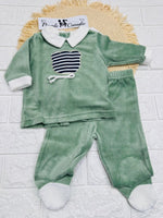 Tutina completo ciniglia Orso verde marinaretto B549/7M - Piccole Canaglie - PC29945