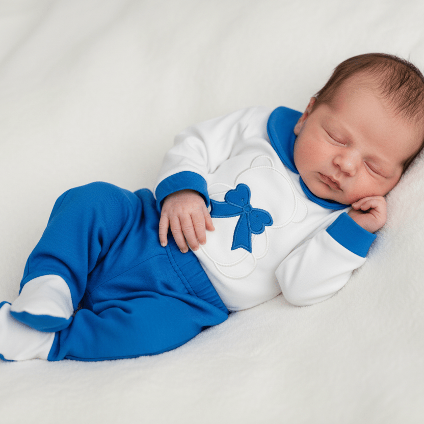 Tutina Completo Cotone 31101 Orso Fiocco Carta Da Zucchero - Piccole Canaglie - PC24907