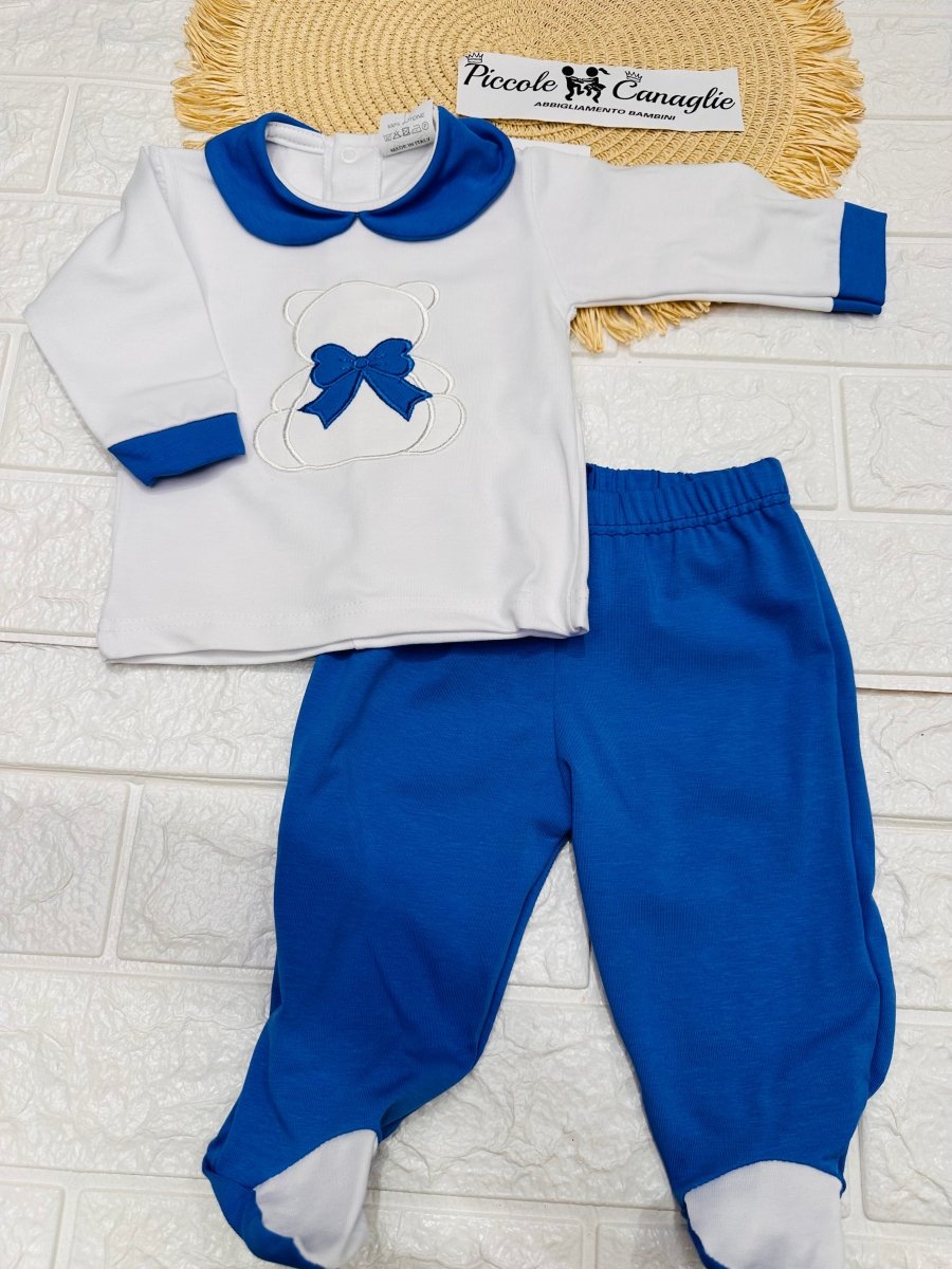 Tutina Completo Cotone 31101 Orso Fiocco carta da zucchero - Piccole Canaglie - PC24907