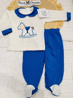 Tutina Completo Cotone Cavallino Oceano 31108 - Piccole Canaglie - PC25013