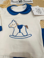 Tutina Completo Cotone Cavallino Oceano 31108 - Piccole Canaglie - PC25013