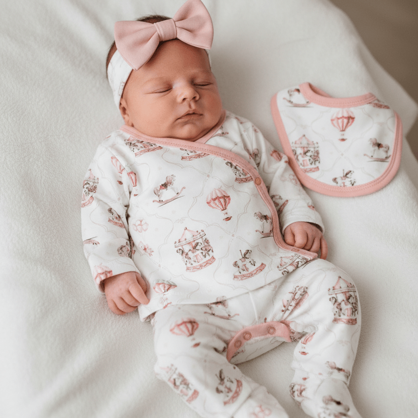 Tutina Completo Cotone Giostrina Rosa Con Accessori - Piccole Canaglie - PC26876