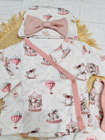 Tutina Completo Cotone Giostrina Rosa Con Accessori - Piccole Canaglie - PC26876