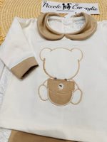 Tutina Completo Cotone Orso Bag Beige 31102 - Piccole Canaglie - PC25267