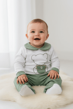 Tutina Completo Cotone Orso Bag Verde 31102 - Piccole Canaglie - PC25264