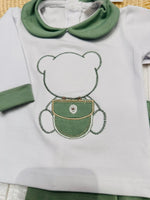 Tutina Completo Cotone Orso Bag Verde 31102 - Piccole Canaglie - PC25264