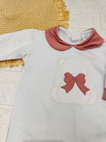 Tutina Cotone 30101 Orso Fiocco rosa antico - Piccole Canaglie - PC24898