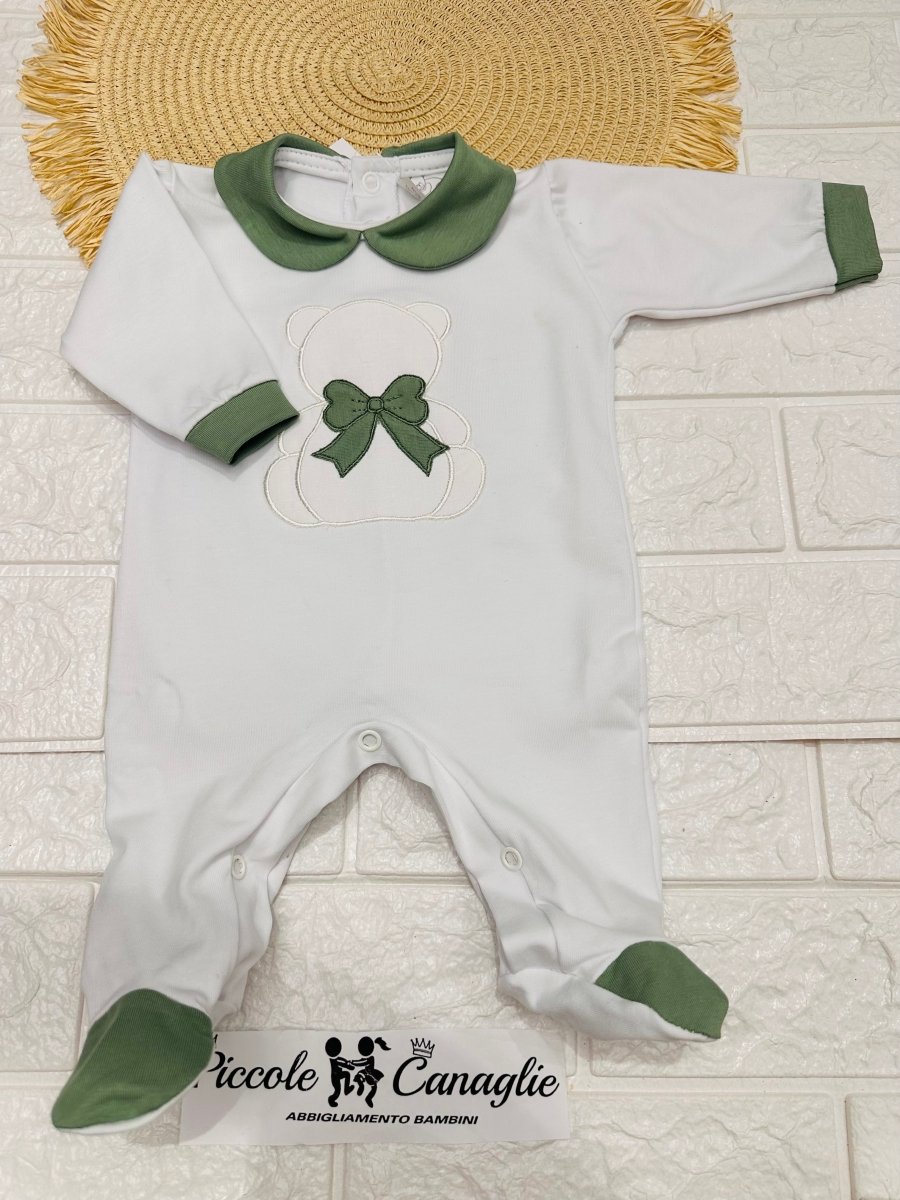 Tutina Cotone 30101 Orso verde - Piccole Canaglie - PC24901