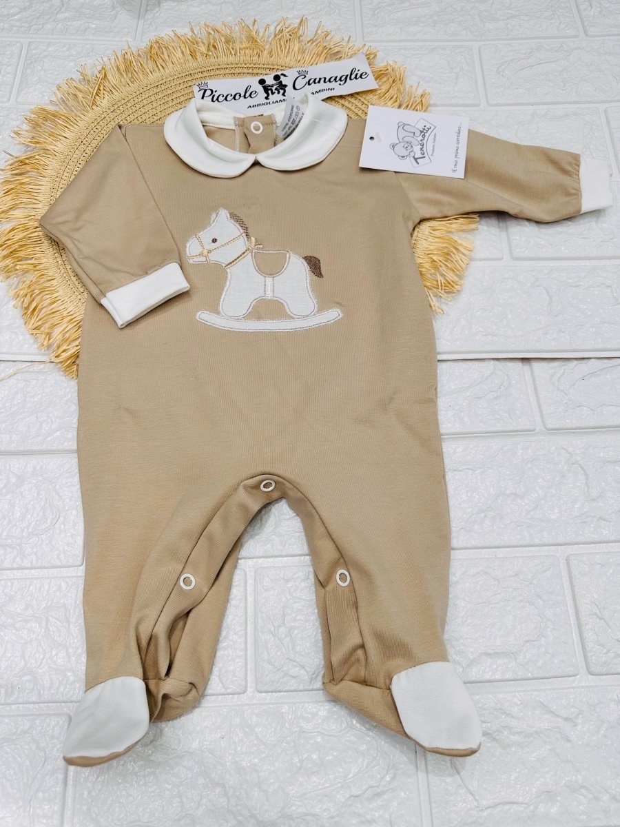 Tutina Cotone Cavallino Biscotto 30108 - Piccole Canaglie - PC25007