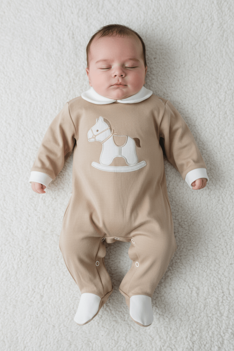 Tutina Cotone Cavallino Biscotto 30108 - Piccole Canaglie - PC25007