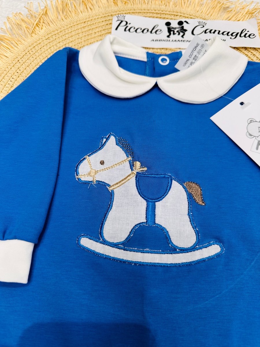 Tutina Cotone Cavallino Oceano 30108 - Piccole Canaglie - PC25004