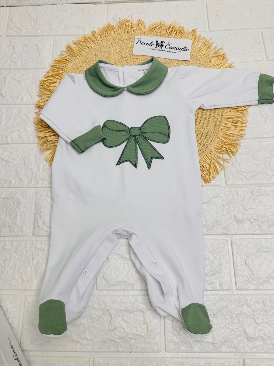 Tutina Cotone Fiocco Verde 30107 - Piccole Canaglie - PC25823